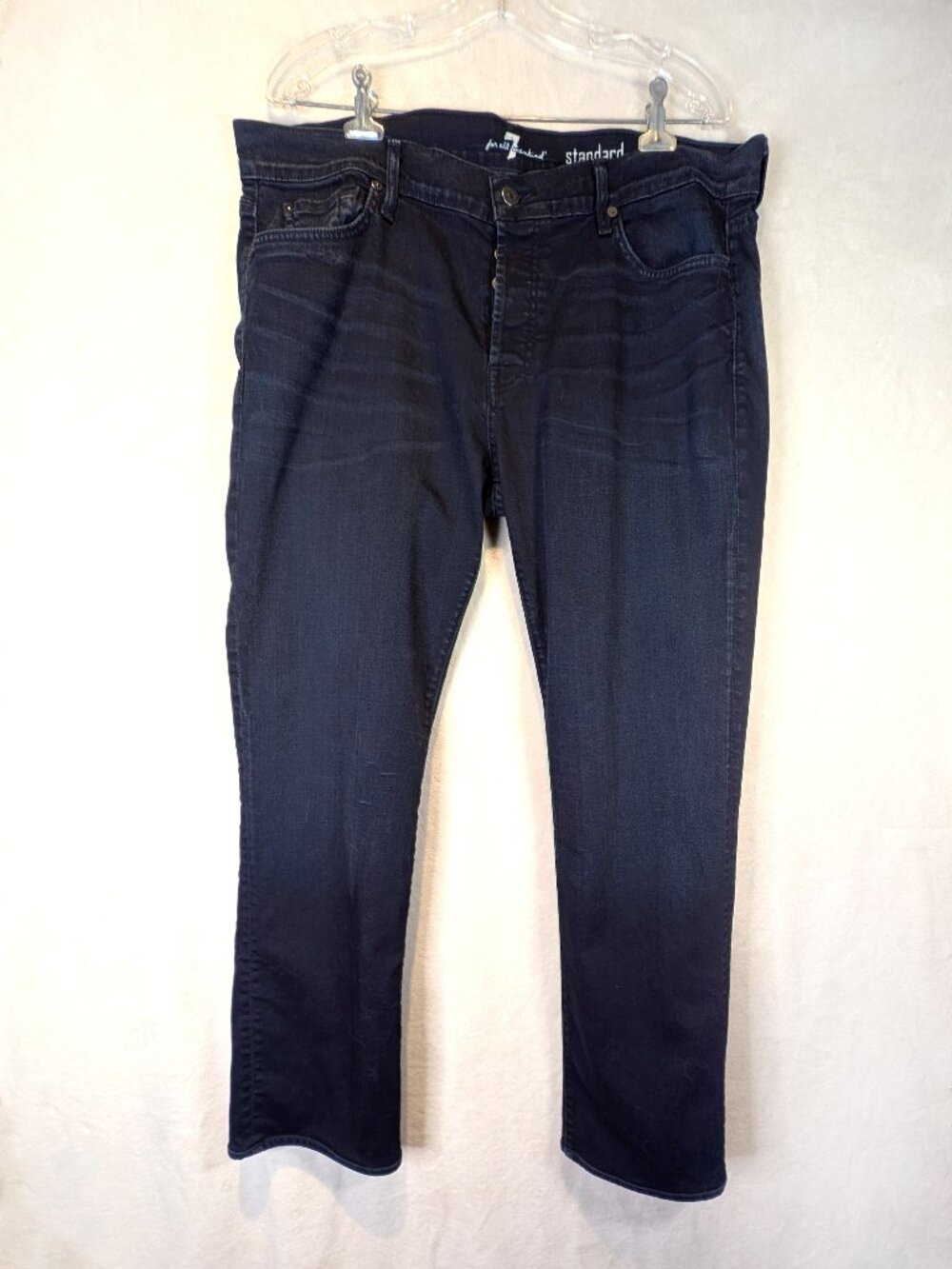 7 for all Mankind Standard button front 5 pocket wide leg jean Size 38